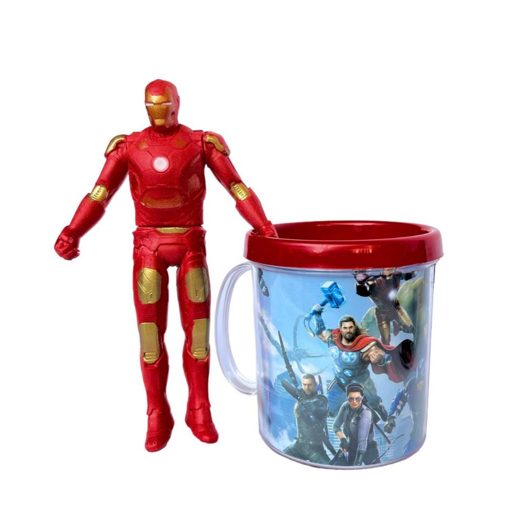 Kit Boneco Estilo Homem de Ferro 15cm e Caneca acrílica em Oferta na Shopee