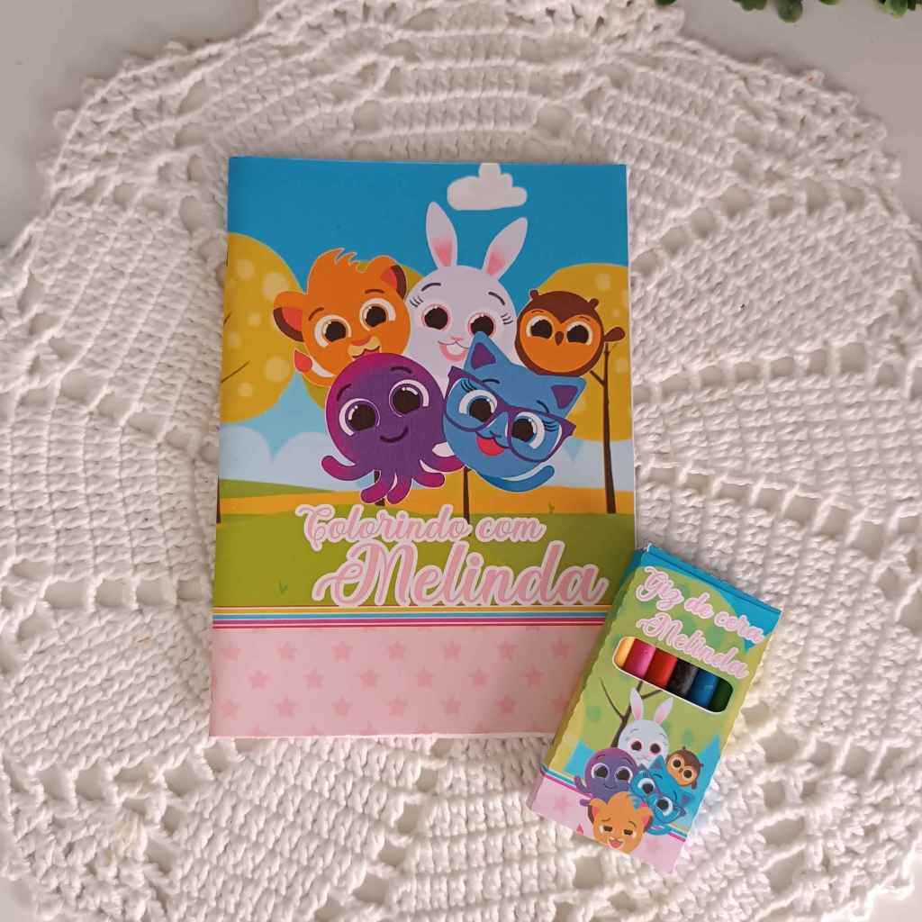 Kit Colorir Personalizado Bolofofos Menina - Lembrancinha - Pintura - Festa - Aniversário