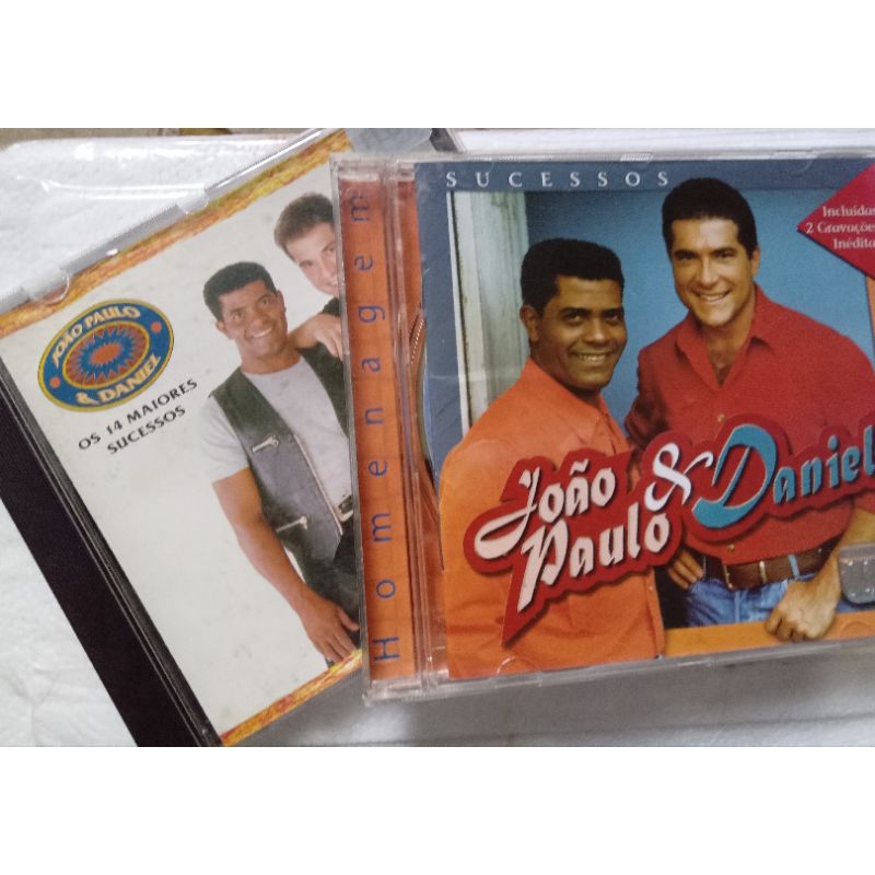2 CDs João Paulo e Daniel/Homenagem sucessos e 14 sucessos (Novos)