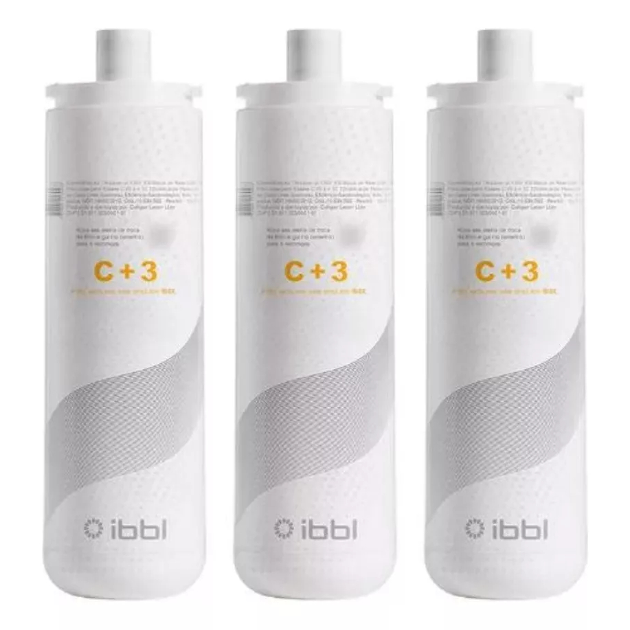 Kit 3 Purificador De Água Refil Filtro C+3 Ibbl Fr600 E-due