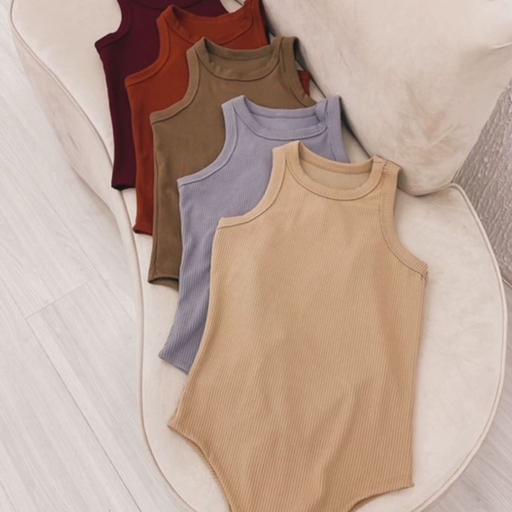 Body Feminino Atena Regata Básico Fechado Texturizado Moda Confortável - Women Clothes
