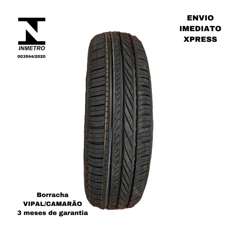 Pneu 165 70 R13 Borracha Vipal Aro 13 Com Garantia Linha Premium Carro Popular