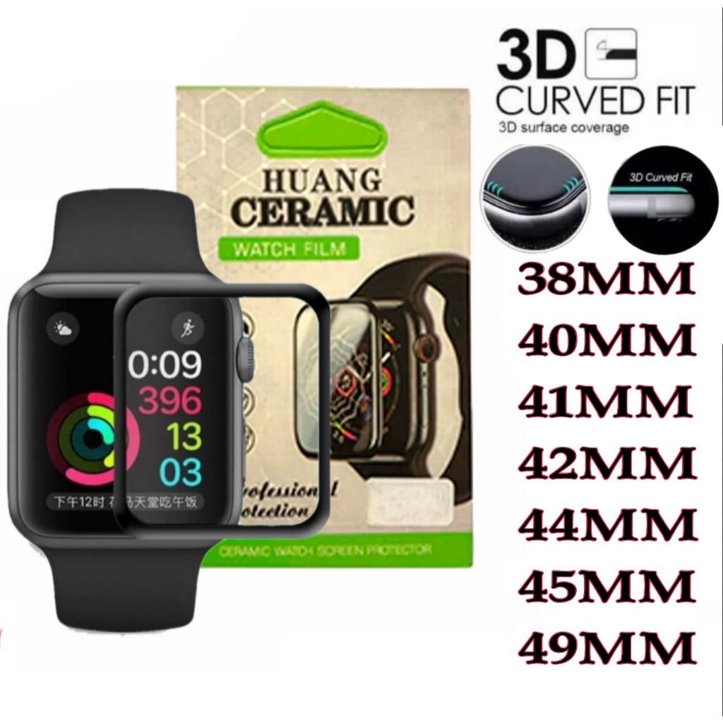 Película De Gel 3D-/9D Relógio Apple Watch 38mm 40mm 41mm 42mm 44mm 45MM 49mm F8 F9 X6 X7 IWO