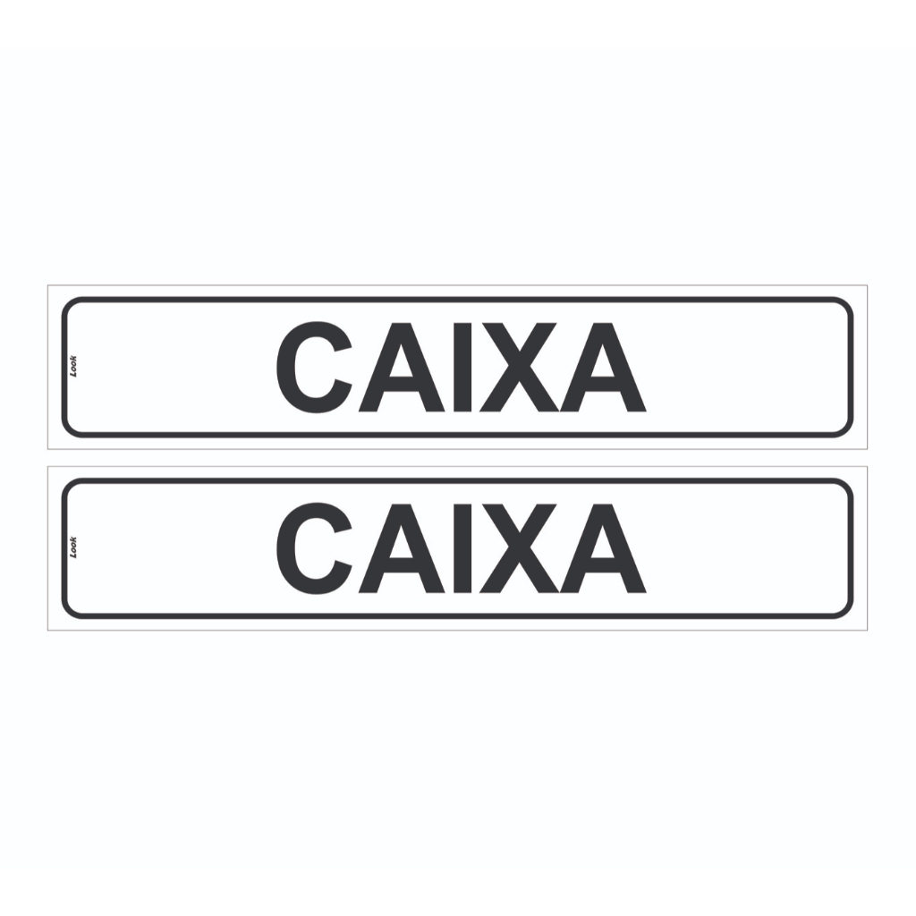 Kit 2 Placas Aviso Para Caixa de Loja Comercio Balcão PS Autocolante