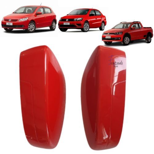 Capa Retrovisor Gol Voyage Saveiro G5 Vermelho Flash 2008 A 2012 em Oferta na Shopee
