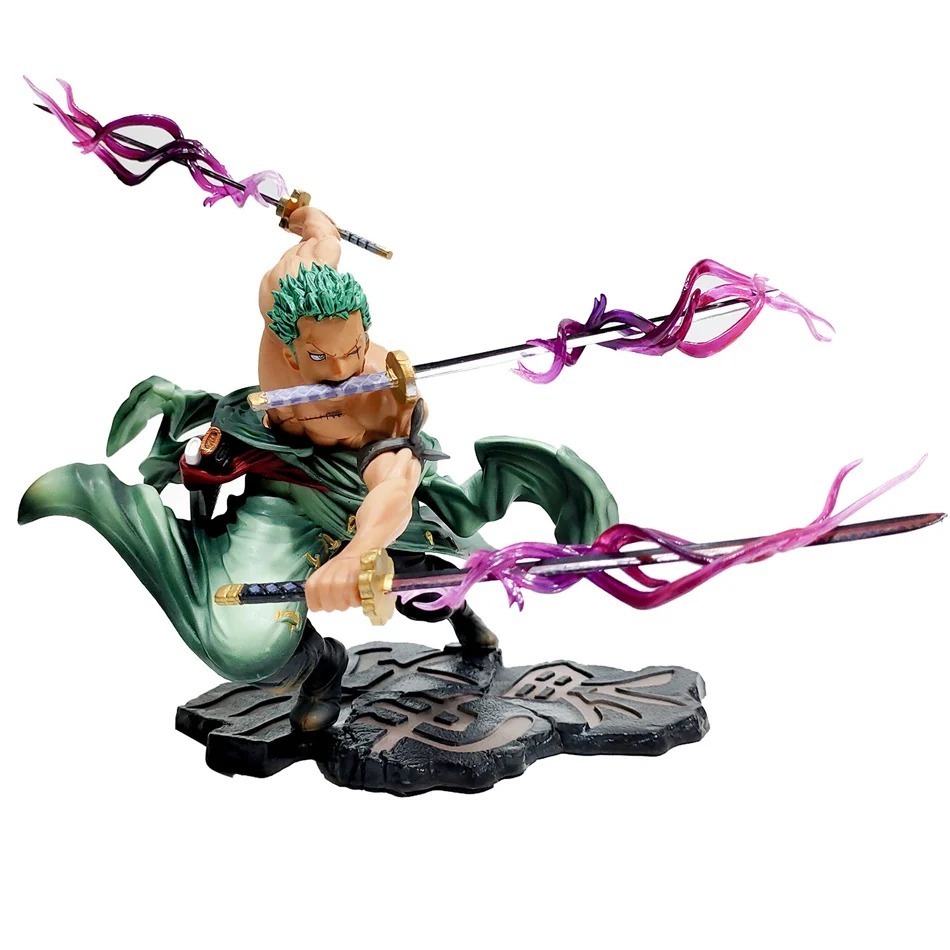 Action Figure Estatua Zoro Roronoa One Piece 10cm PVC Colecionavel Anime Geek Cultura Pop Mangá