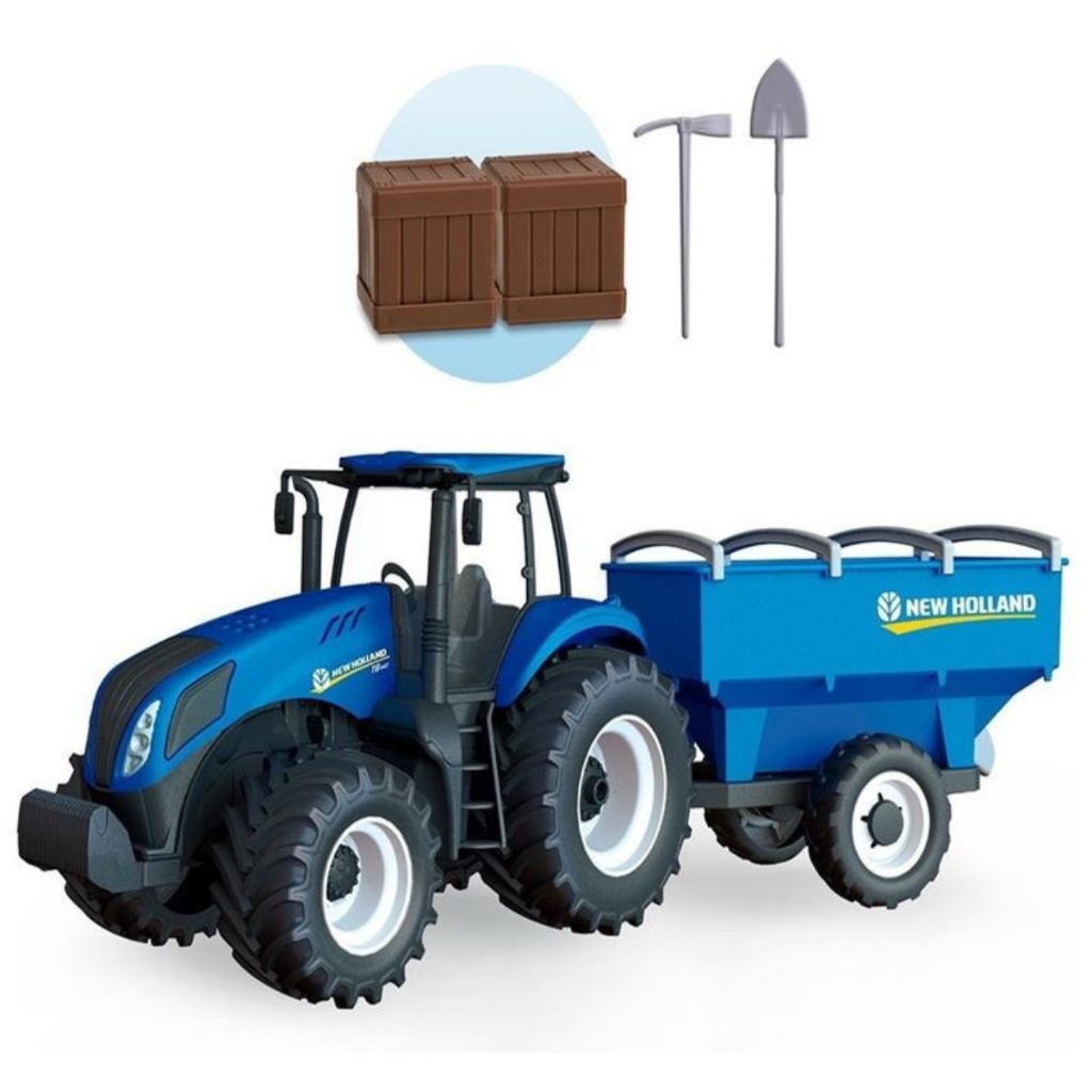 Trator Réplica New Holland Agriculture T8 Graneleiro/ Tanque/ Tora - Usual Brinquedos