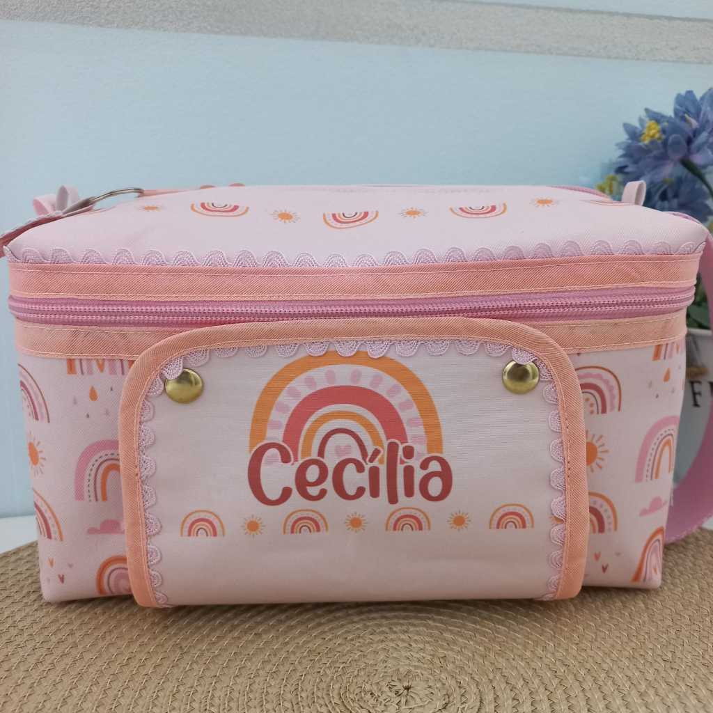 Necessarie Maternidade - Higiene do Bebê - Porta Fraldas e Lenços  - Mamãe e Bebê - Arco Íris Boho em Oferta na Shopee