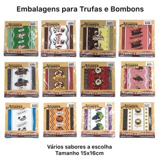500 Embalagem para trufas 15x16cm Aliança Embalagens em Oferta na Shopee