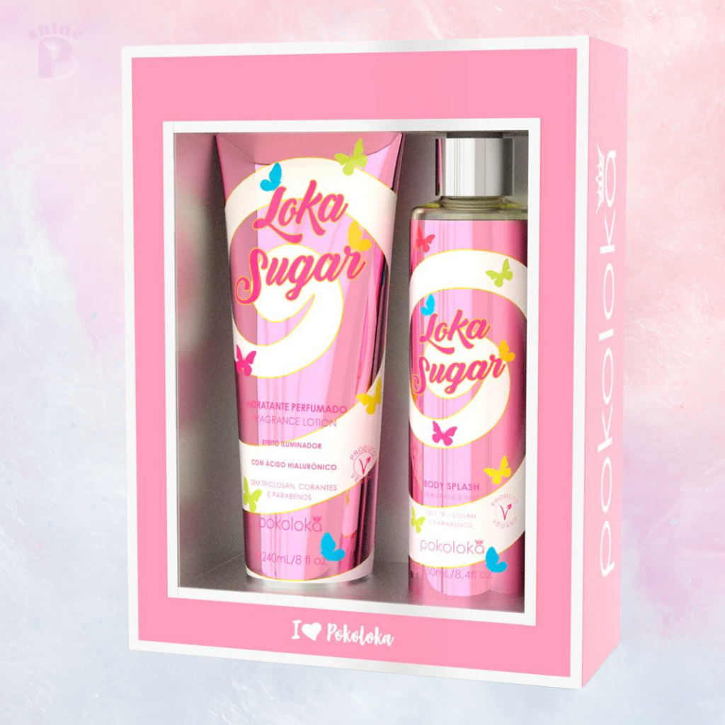 Loka Sugar - Pokoloka (Hidratante 240ml + Body Splash 250ml) em Oferta na Shopee