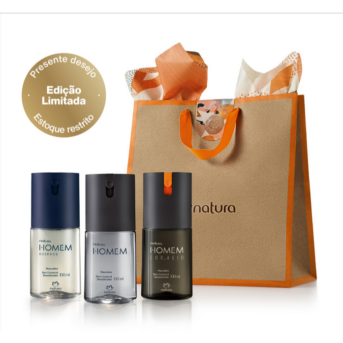 Presente Natura Homem Trio de Desodorantes (Imagem ilustrativa)