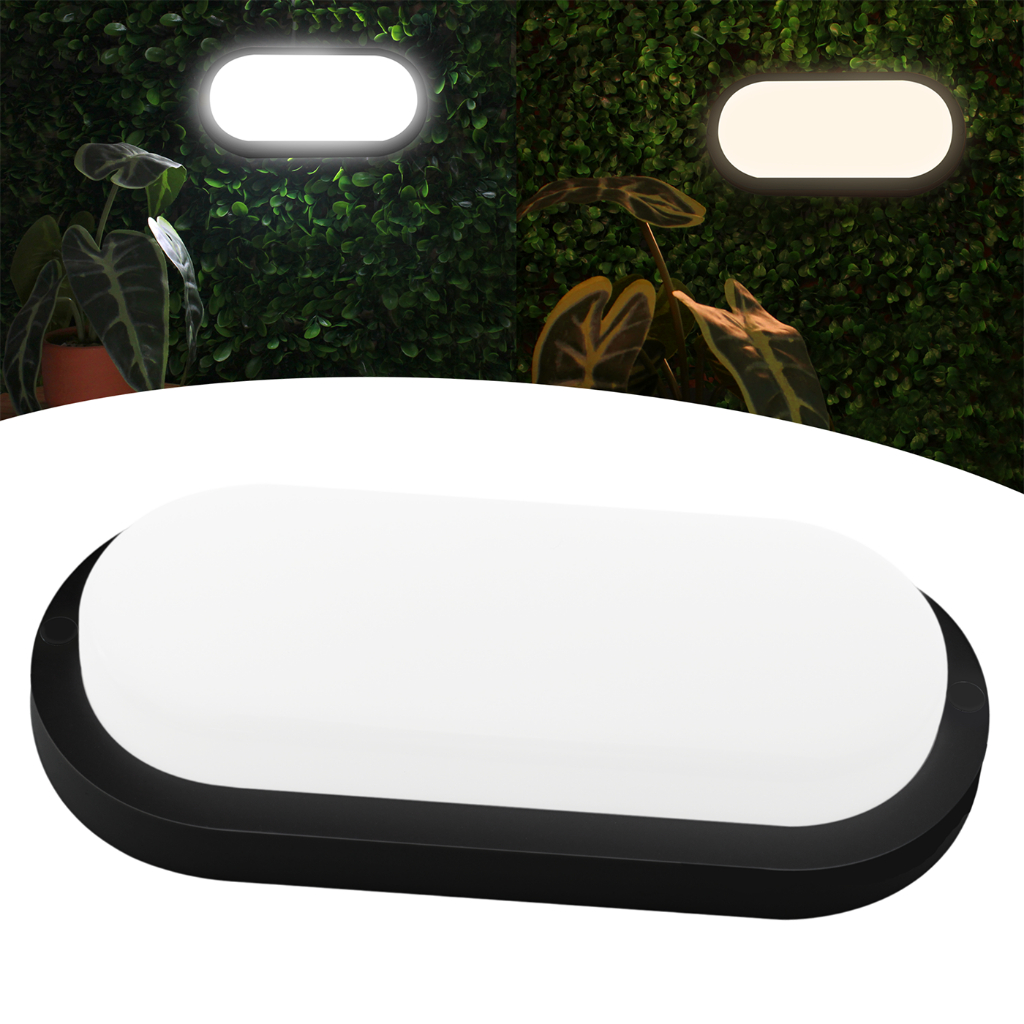 Luminária Arandela Tartaruga Preto 20w Externa Parede Teto Branco Frio ou Quente