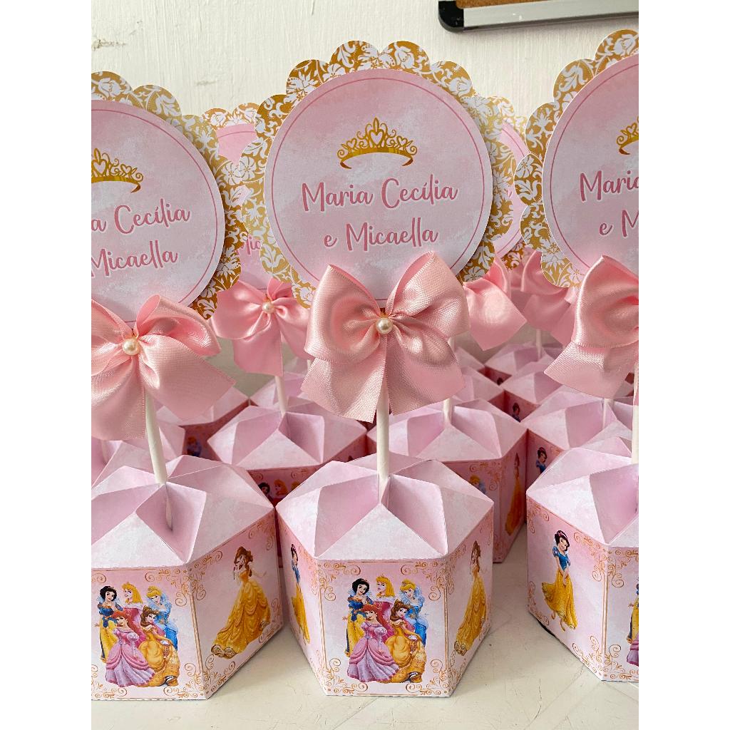 ENVIO RÁPIDO | Centro de mesa Princesas | Cachepô | Arranjo de mesa | Lembrancinhas | Festa infantil