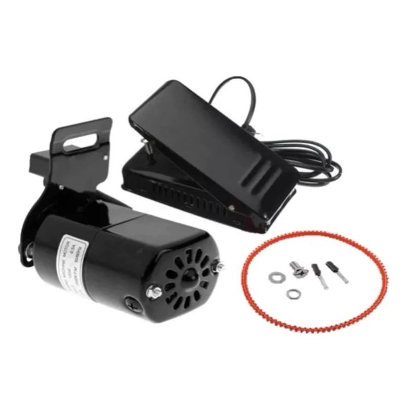 Motor + Pedal para Máquina Costura Doméstica Caseira Singer Elgin Vigorelli Reta e Zig Zag 220v