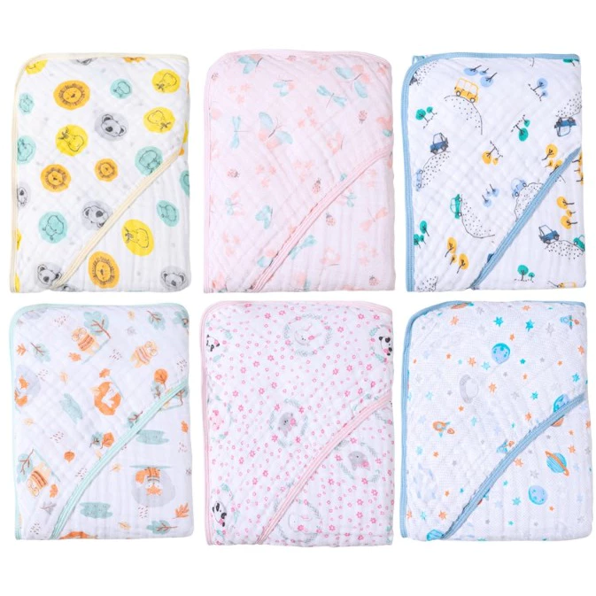 Toalha de Banho Fralda Soft com Capuz para Bebê OU Kit com 2, 3 ou 4 Toalhas