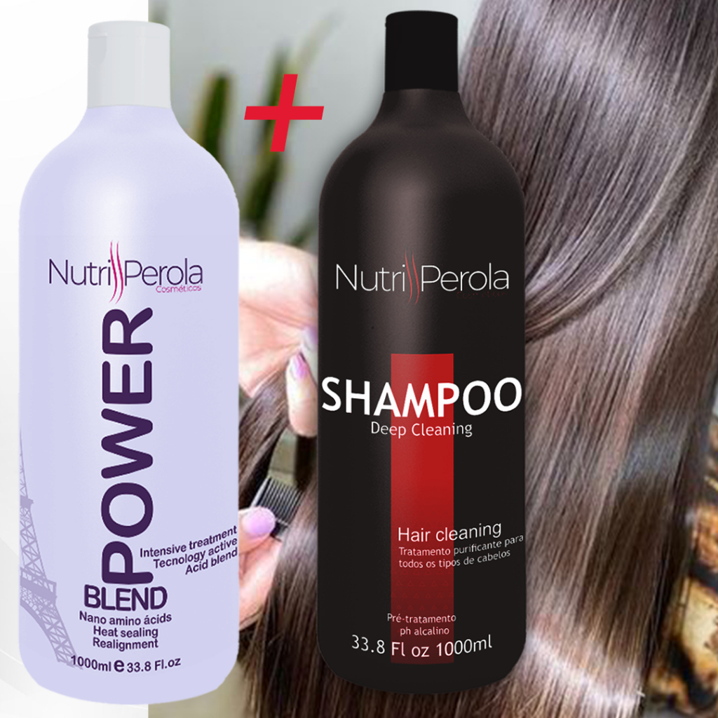 Progressiva Orgânica Sem Formol 1000ml | Liso Absoluto + Shampoo Anti-Resíduo