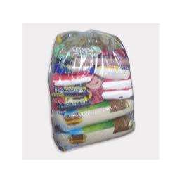 SACO PLÁSTICO TRANSPARENTE GRANDE 50X80 20KG REFORÇADO 10 UNIDADES SACO PLÁSTICO PARA ALIMENTOS