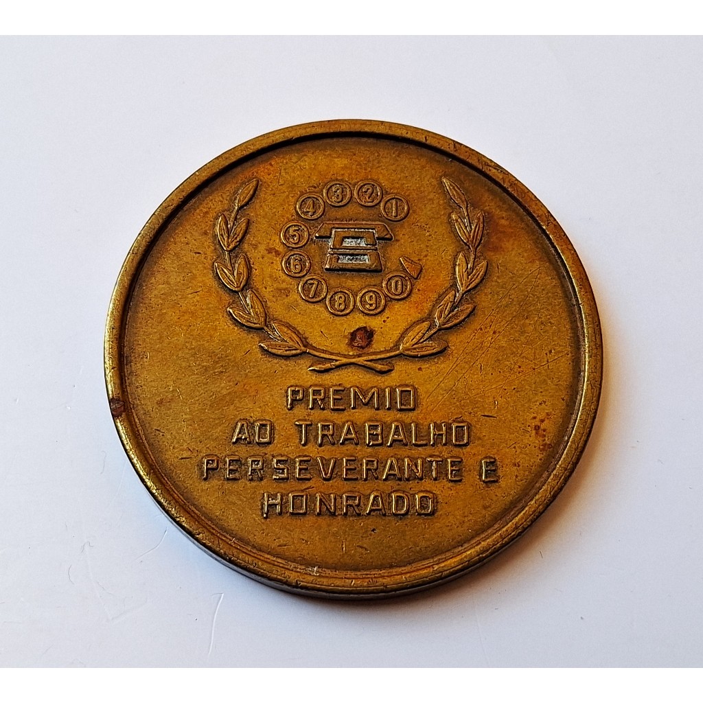 AN125= ANTIGA MEDALHA SERCOMTEL 1971 50MM DETALHES EM DESCRIÇAO