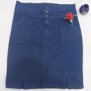 Saia jeans midi  plus size do 38 ao 56 em Oferta na Shopee