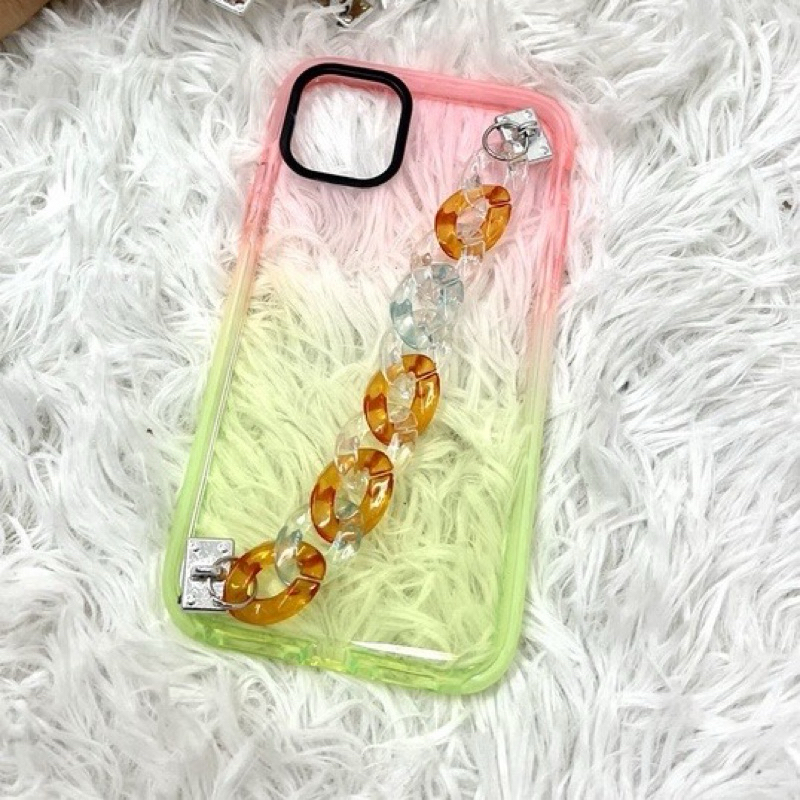 Capa Com Corrente Coração Para Xiaomi Redmi 12C 13 13 Pro 12 5G 12 12 Pro Plus 12T 12T Pro A1 Plus