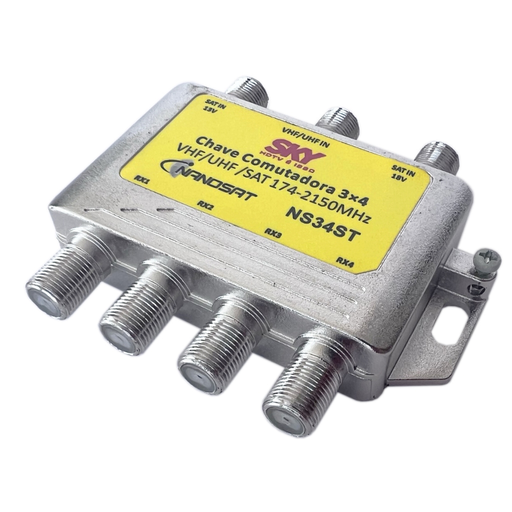 Chave Comutadoras Sky 3x4 Pode Substituir Diseqc Diplexer