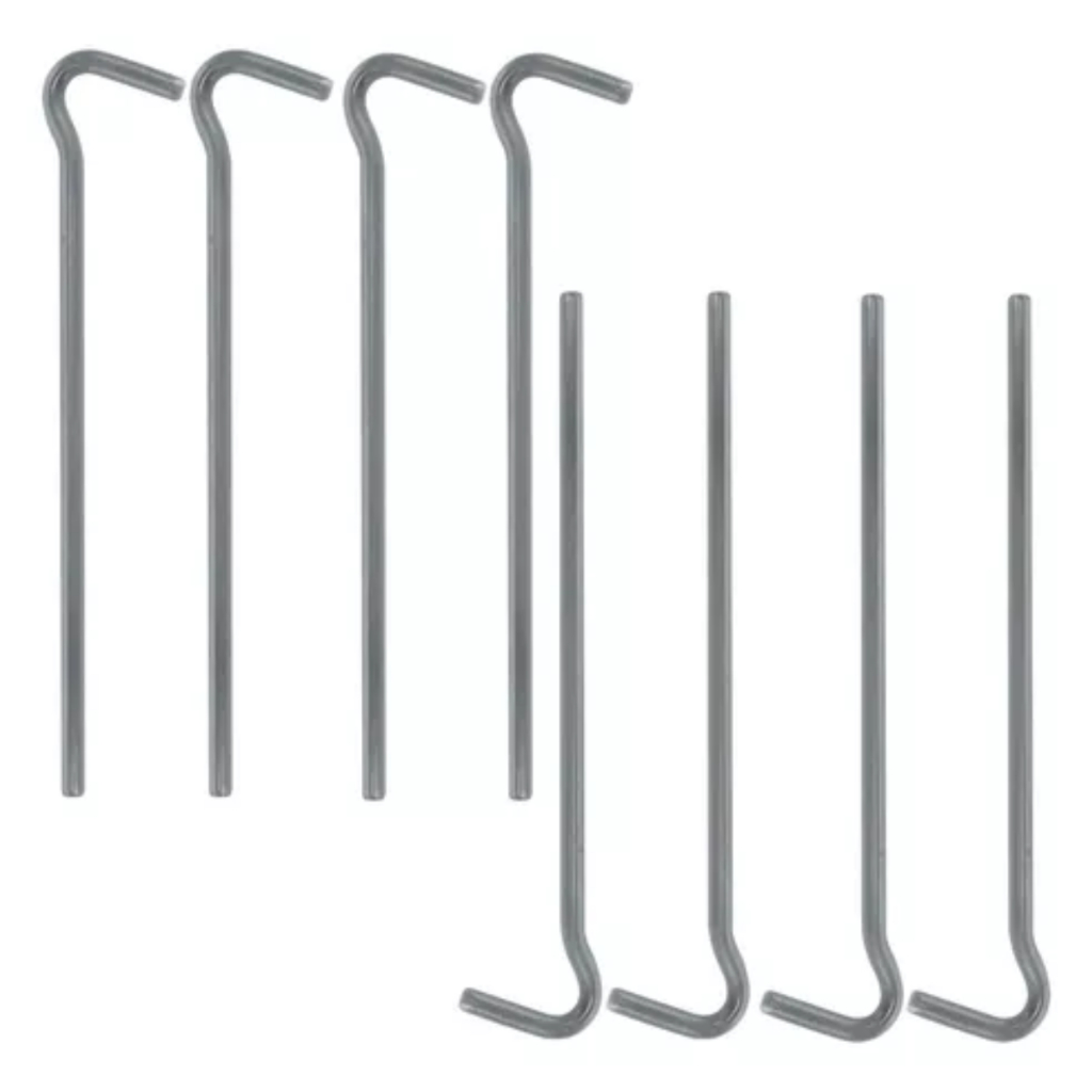 Gancho Estaca para Fixação de Barraca Tenda. Kit com 8 Peças.