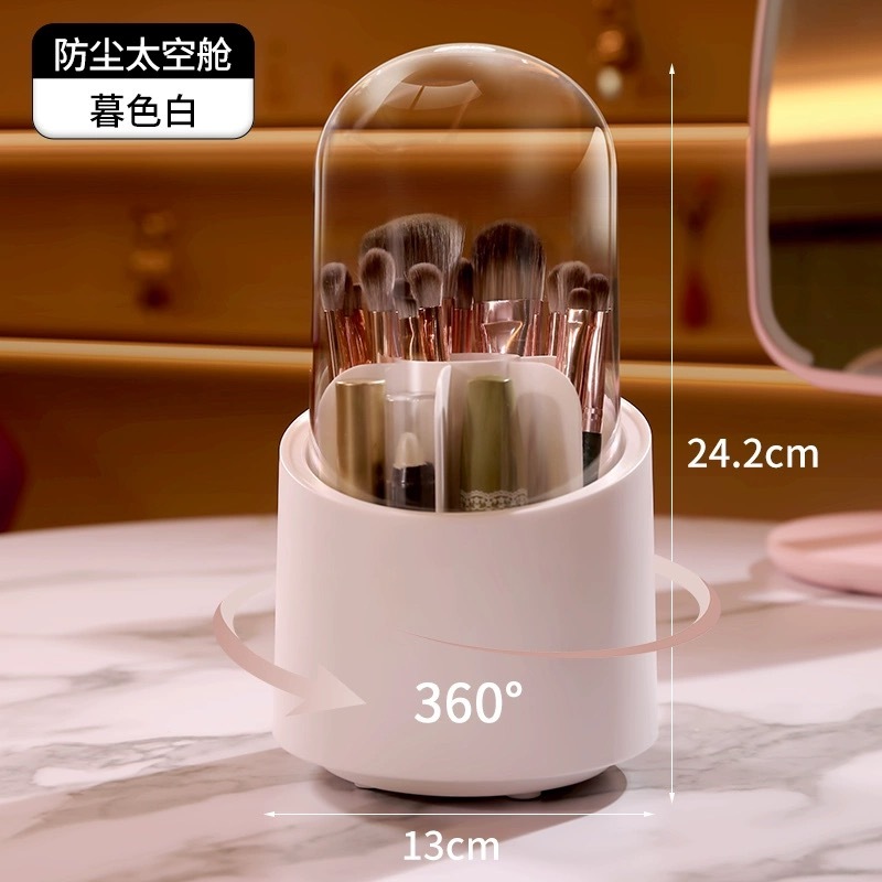Rotação Organizador Portátil 360º De Mesa Cosmético Maquiagem Porta-escovas Batom Caixa Tubo — imagem 2 de 2