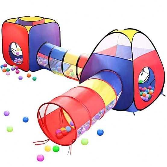 Toca Túnel 4 Em 1 Colorida Tenda Barraca Infantil Cabana Top em Oferta na Shopee