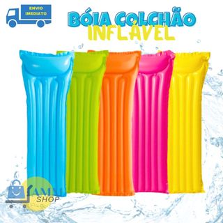 Boia Colchão  inflável Bronzeador Liso 1,83m X 69cm Piscina E Praia