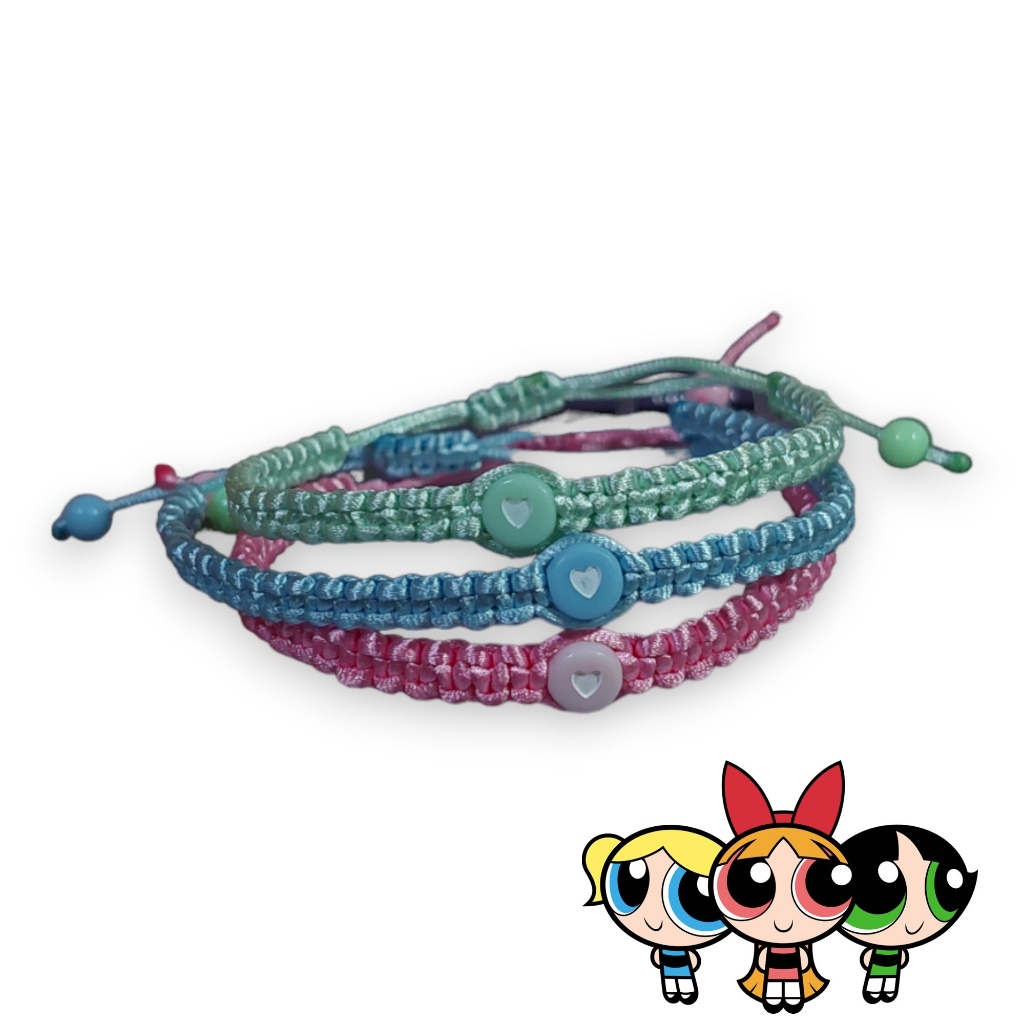 Pulseiras da amizade - As meninas superpoderosas - Macramê