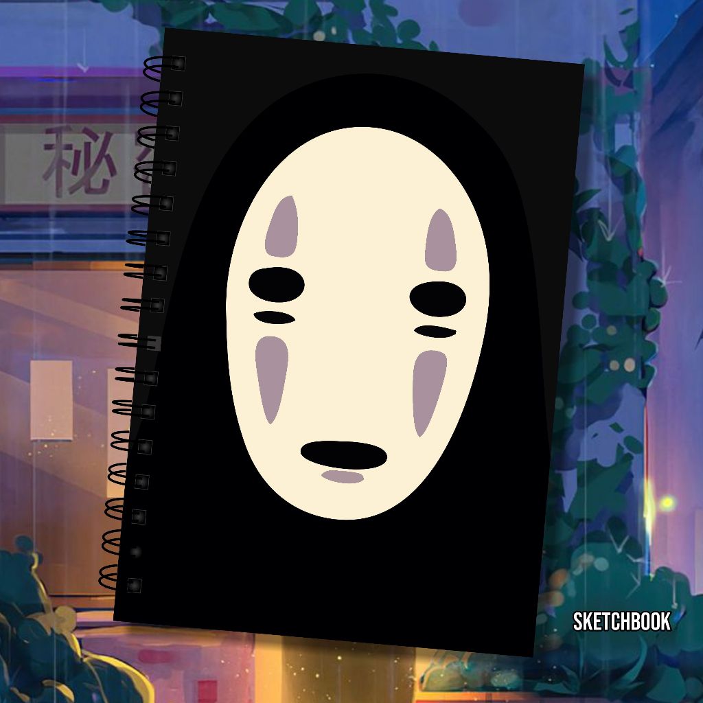 Sketchbook  Kaonashi Homem Sem Face Viagem De Chihiro  90g / 180g / 240g Caderno Desenho Personalizado A5