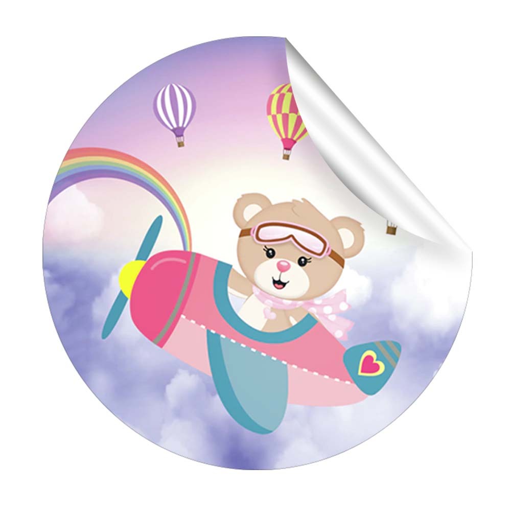 Adesivos tags etiquetas Ursinha Baloeira Aviadora Menina Ursa