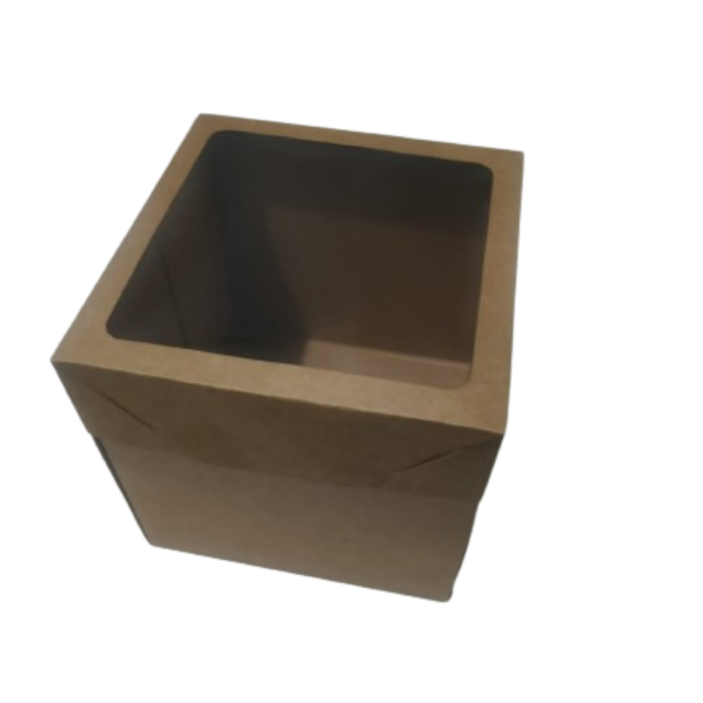 Caixa para bolo com Visor, tamanho 20x20x20- Embalagem com 20 Unidades
