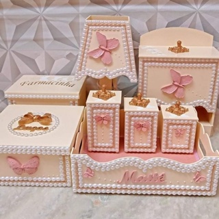 kit higiene butterfly creme  com 8 peças em Oferta na Shopee