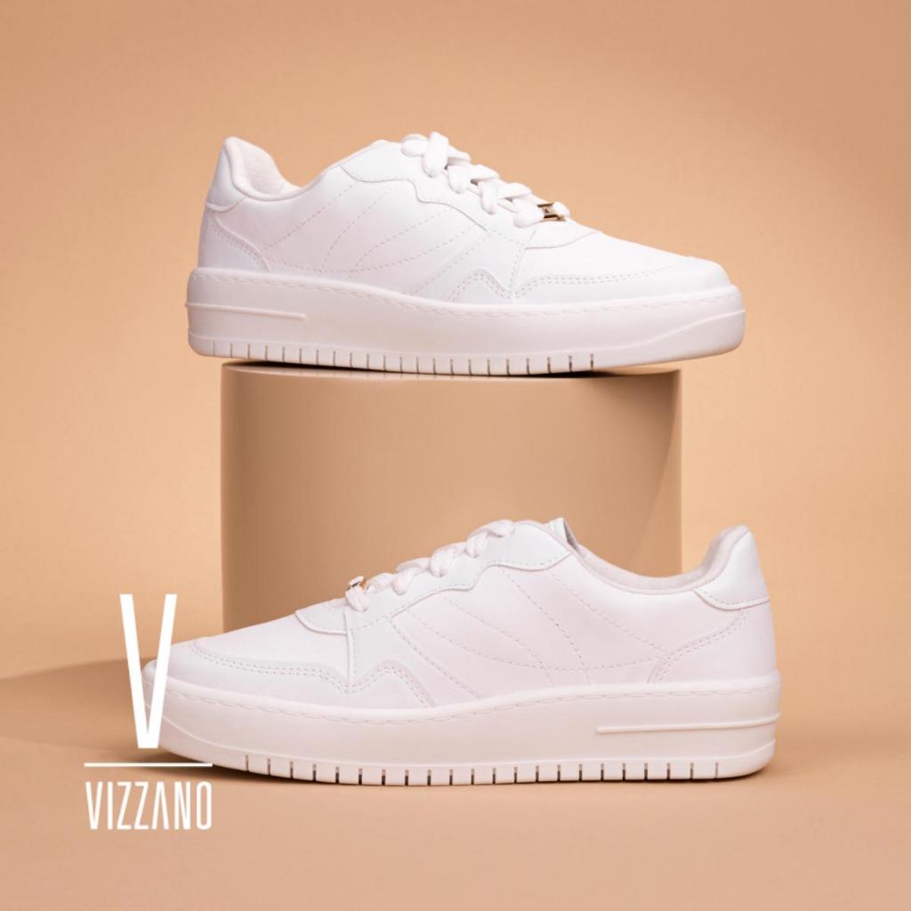 Tênis Casual Feminino Confortável Branco Original Vizzano Plataforma Alta - 1389 em Oferta na Shopee