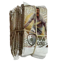 Kit 100 ou 200 Cards Figurinhas FIFA ICONS Pacotinhos Jogadores Lendas Do Futebol Cartas de Bater Bafô