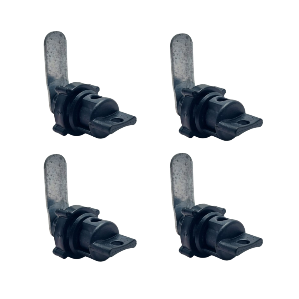 KIT 4 FECHO LINGUETA PARA ARMARIOS E ROUPEIROS DE AÇO