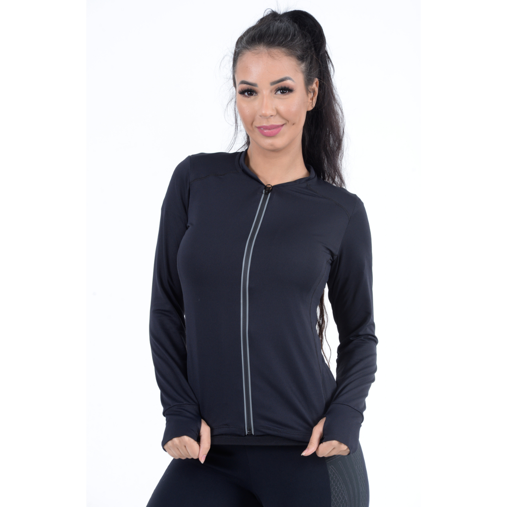 Casaquinho-Jaquetinha-DryFit-Proteção-Solar-Treino-Academia-Ziper-Refletivo-Blusa-Termica-Corrida