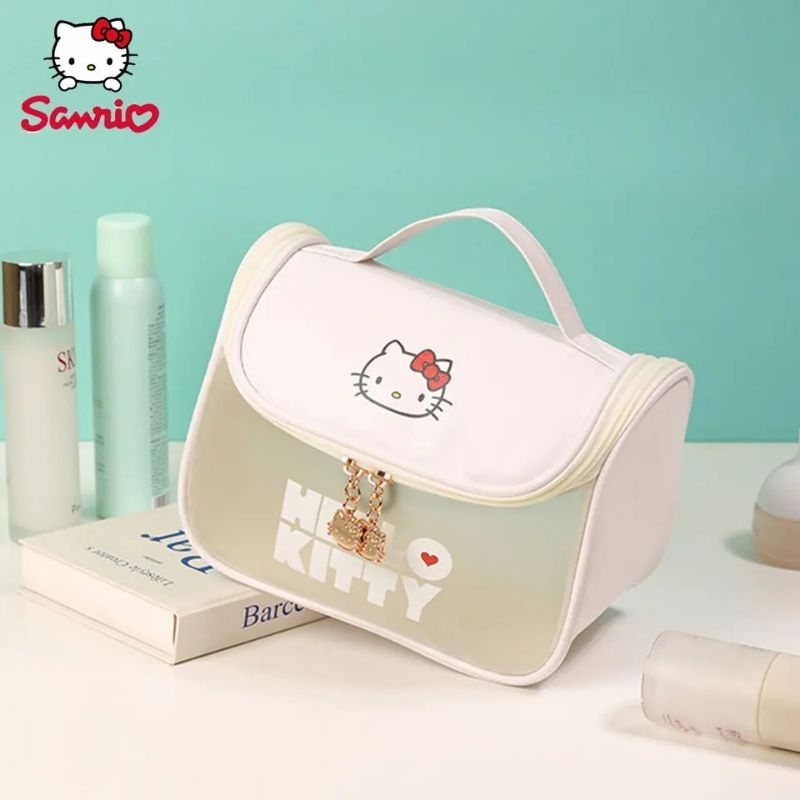 ORIGINAL - Frasqueira necessaire plástica / estojo com zíper Turma da Hello Kitty (3 MODELOS) ORIGINAL