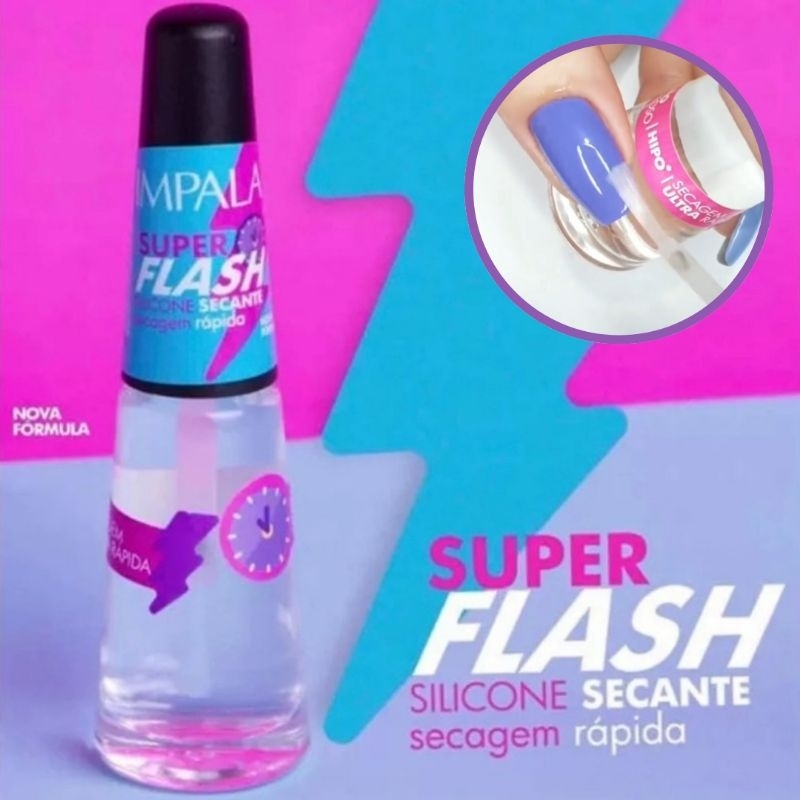 Esmalte Impala Super Flash Silicone Secante de Esmalte com Disiloxane 8ml