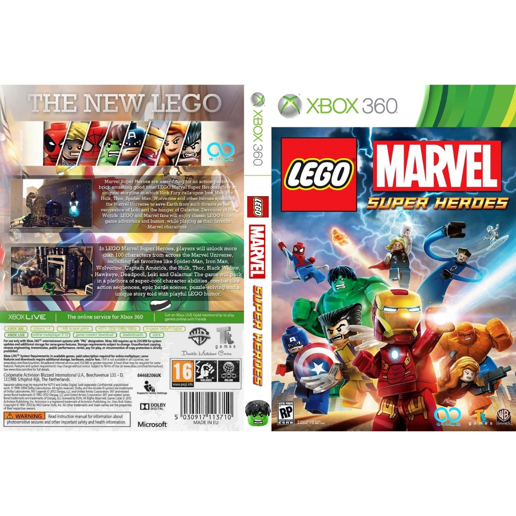 Lego Marvel Super Heroes para Xbox 360Lt com capa em Oferta na Shopee