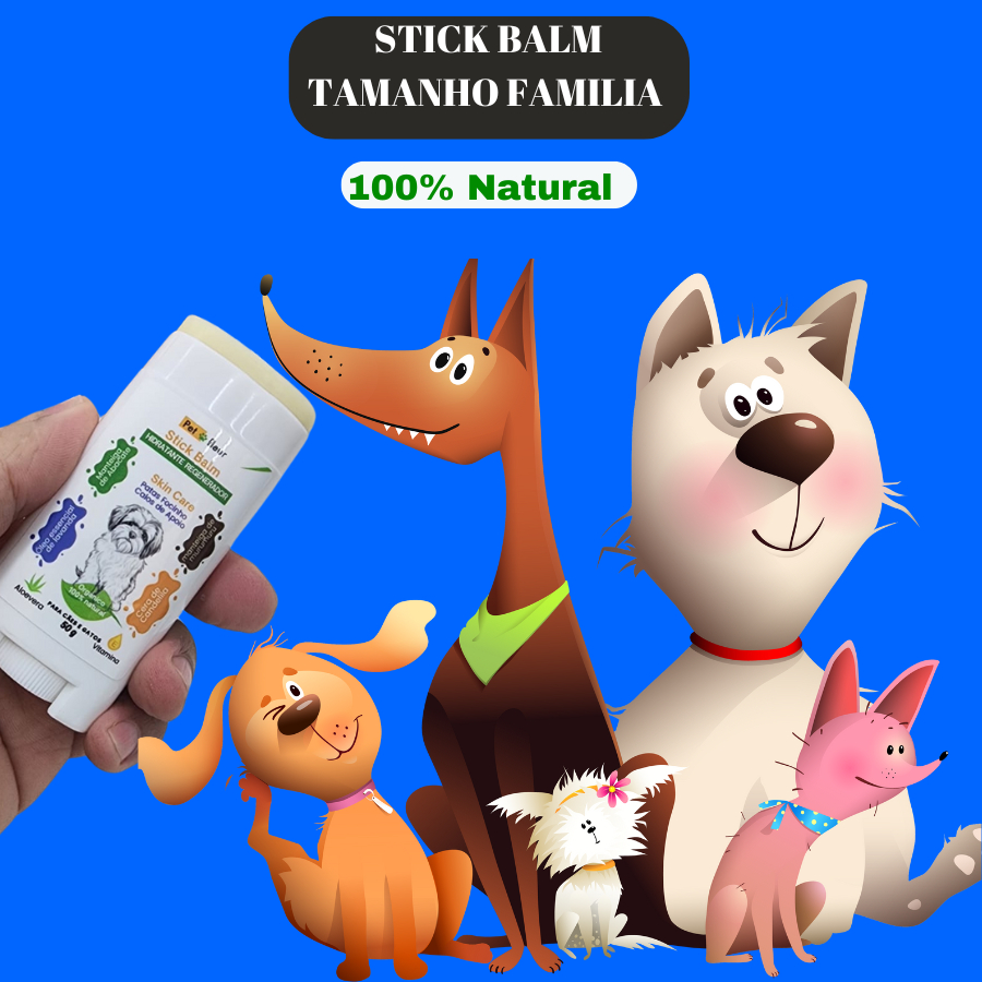 Hidratante Patinhas e focinhos Cães/Gatos Anti Coceira e Ressecamento Focinho e Calos - Tamanho Família 50 G