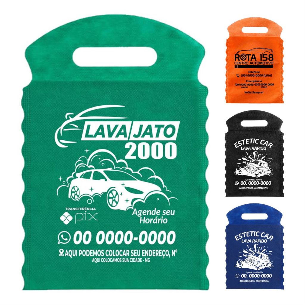 200 Lixeirinhas  Lixocar Tnt Personalizadas * Criamos Sua ARTE Grátis