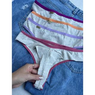kit fio duplo cotton tanga feminina moda intima lingerie algodão em Oferta na Shopee