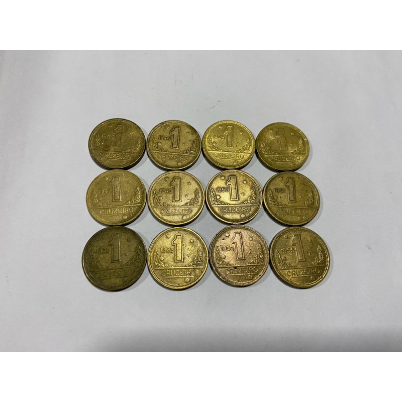 coleção de moedas 1 cruzeiro 1943 a 1955