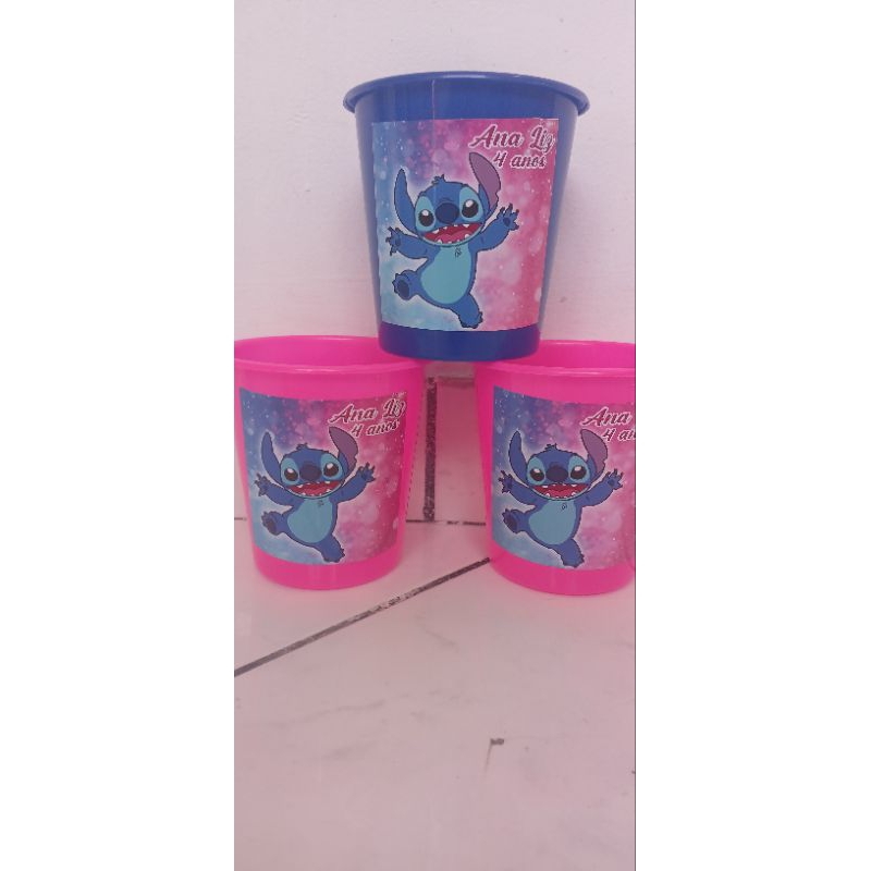 40 BALDES DE  PIPOCA 1LT STITCH . FAZEMOS TODOS TEMAS .