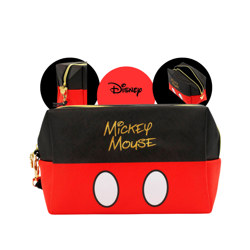 Necessaire Feminina Retangular Assinatura Mickey 13x10x20cm - Disney em Oferta na Shopee