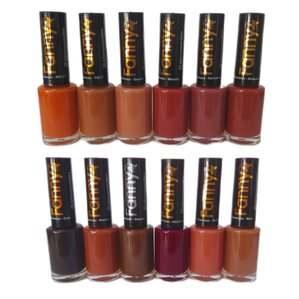 Kit Esmalte Fanny Coleção Glamurosa - 12 Unidades Sem Repetição em Oferta na Shopee