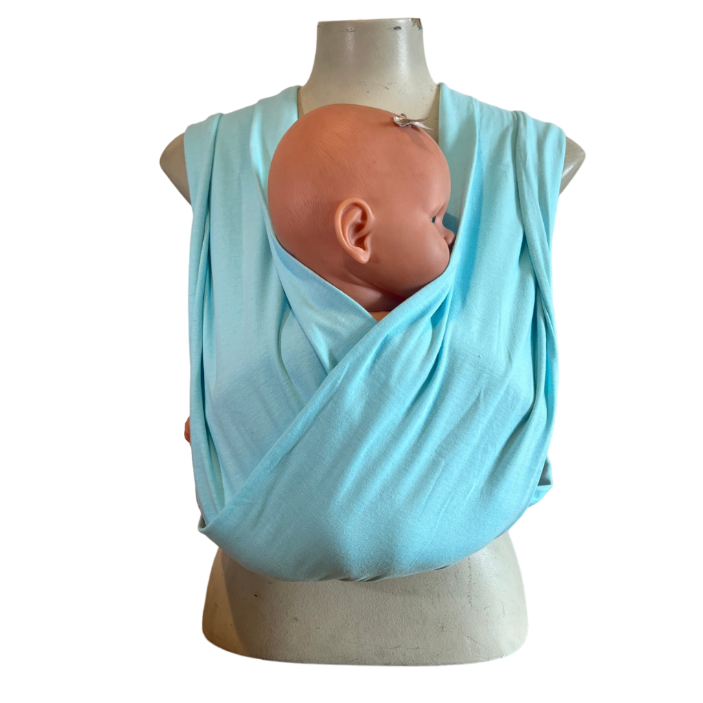 Wrap Quick Sling de Vestir para Carregar Bebês - Azul Claro Tamanhos PP | P | M | G | GG | XG | XXG | SOB MEDIDA