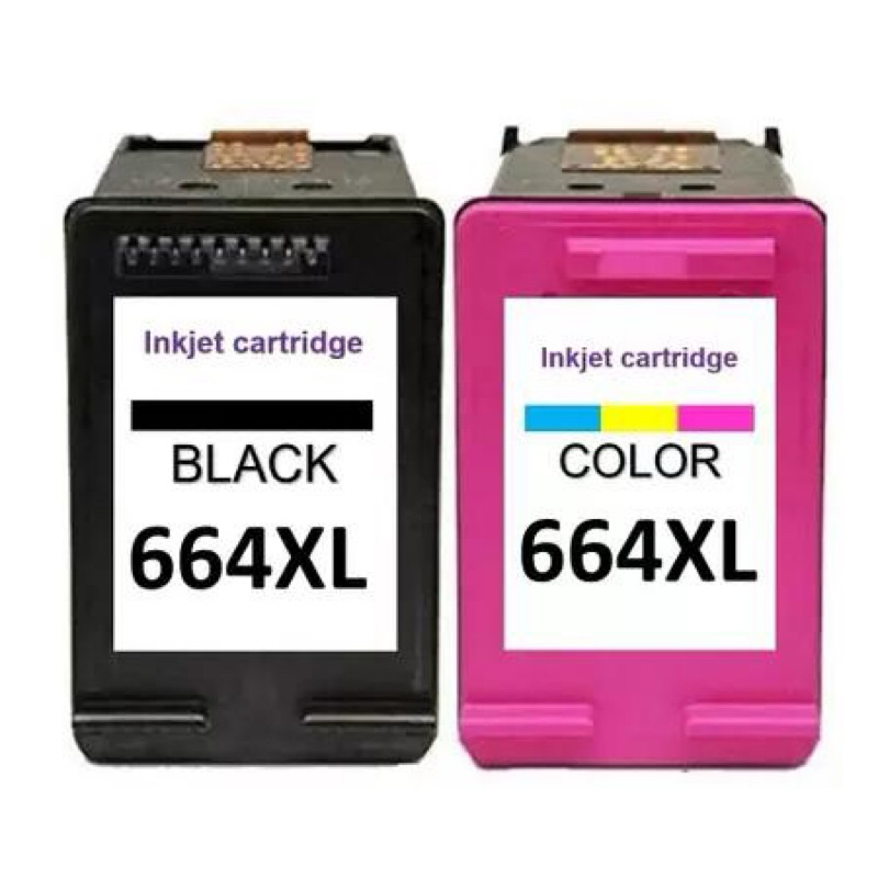 Cartuchos 664 XL Preto 15 ml + 664 XL Color 12 ml   2136 3636 2675 2676